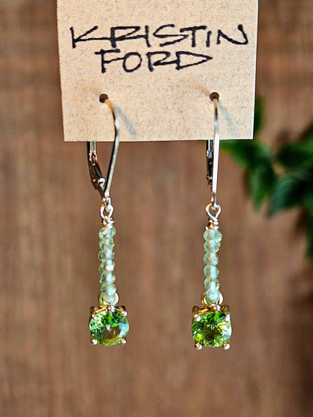 GF) Peridot & Tsavorite Earrings  EGR3526G