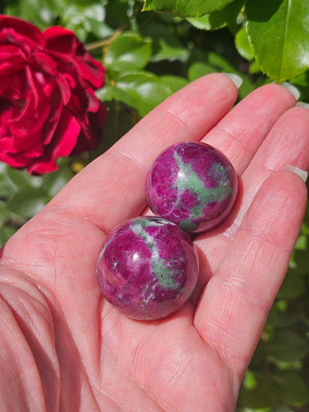 Ruby Zoisite Spheres
