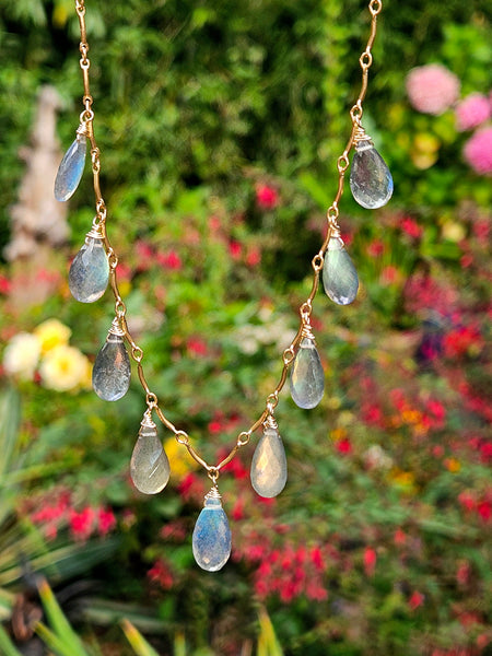 GF) One of a Kind Labradorite Necklace & Earring Set