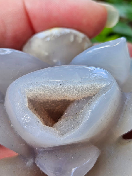 Druzy Agate Lotus Flower