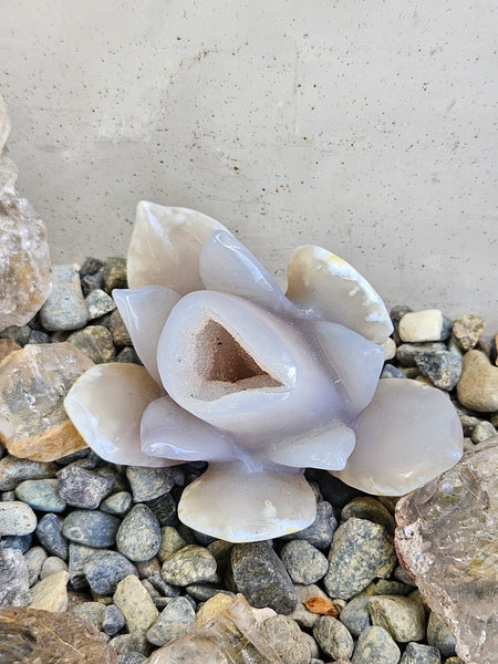 Druzy Agate Lotus Flower