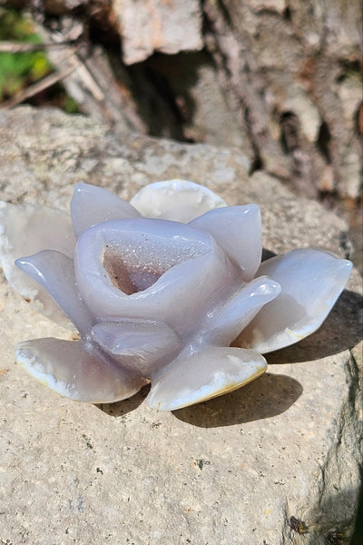 Druzy Agate Lotus Flower