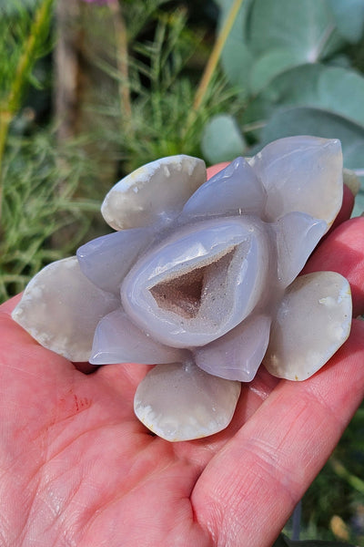 Druzy Agate Lotus Flower