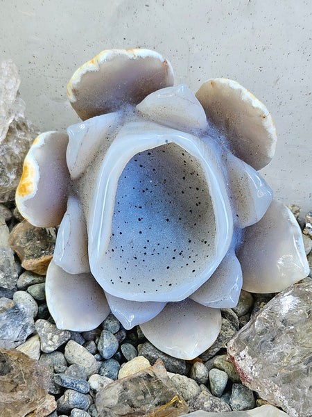 Druzy Agate Lotus