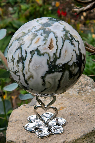 Moss Agate Sphere - One of a Kind