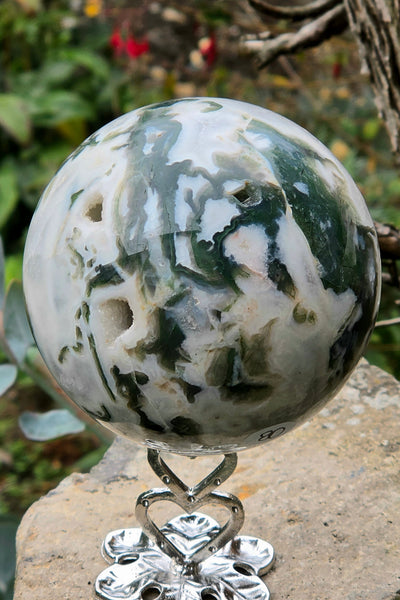 Moss Agate Sphere - One of a Kind