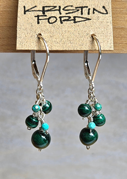 Malachite & Turquoise Earrings EGR2023
