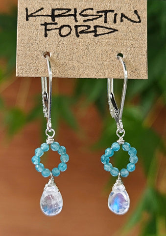 Rainbow Moonstone & Apatite Earrings EWH3523