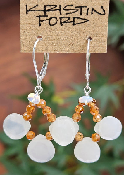Moonstone & Hessonite Earrings EWH4123