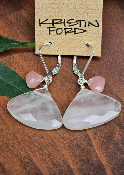 Rose Quartz & Pink Opal Earrings ERD1123