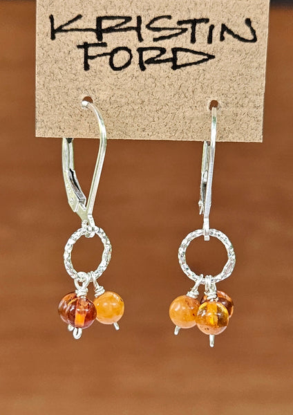 Amber Ring Drop Earrings EBR1623