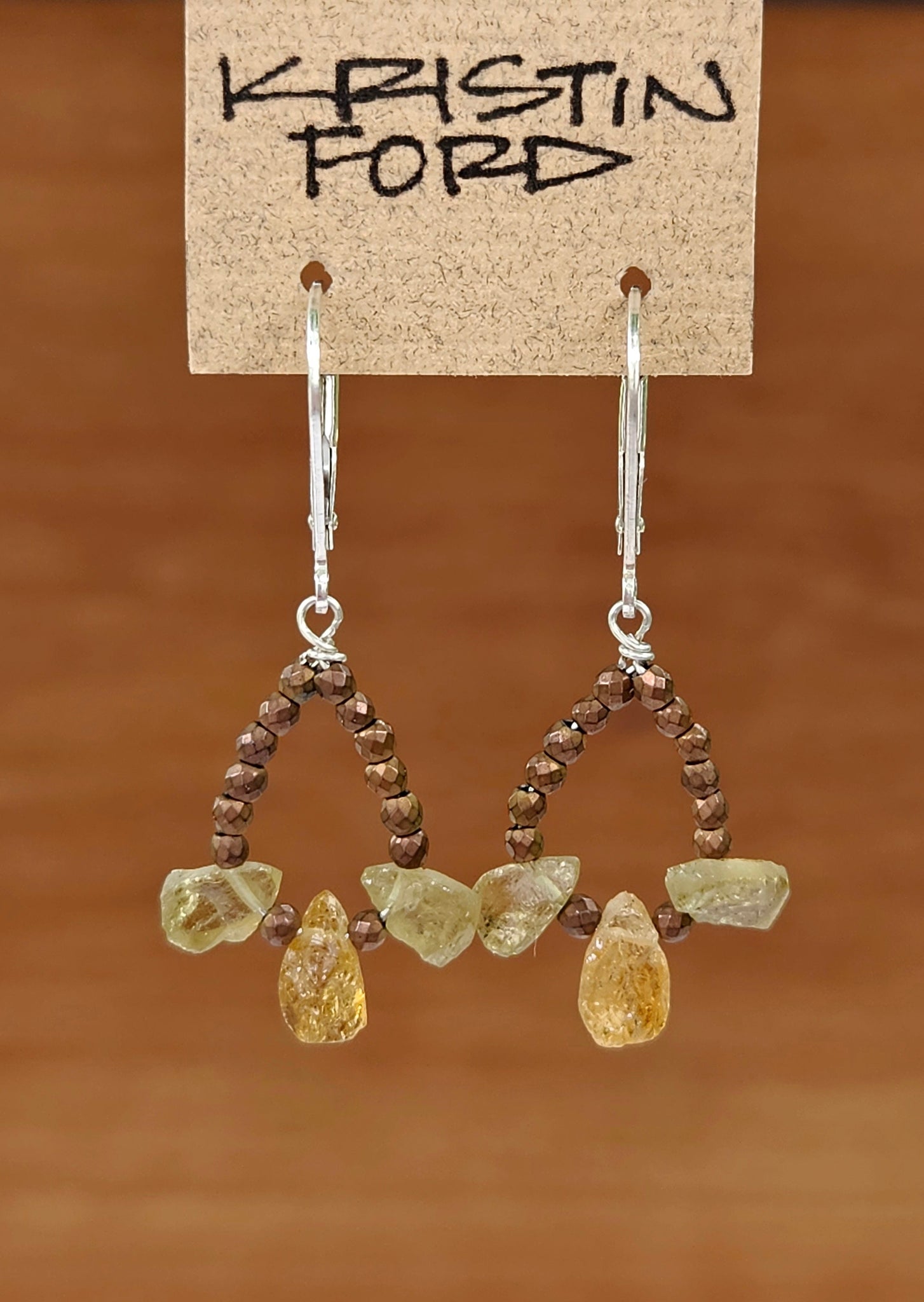 Tourmaline & Copper Hematite Earrings EBR2323