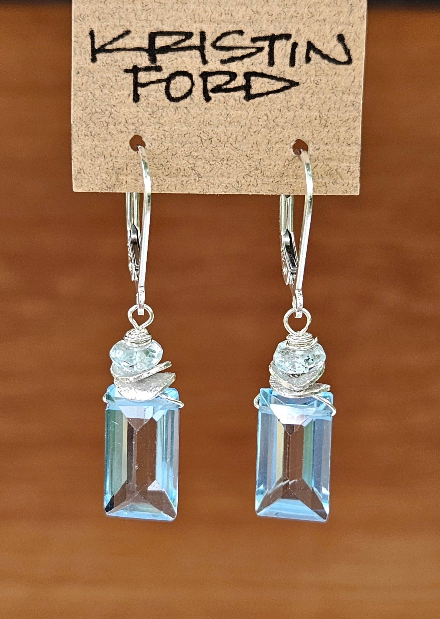 Blue Topaz & Aquamarine Earrings EBL5623LE
