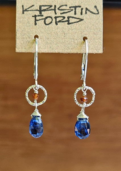 Lapis Lazuli & Garnet Earrings EBL5823