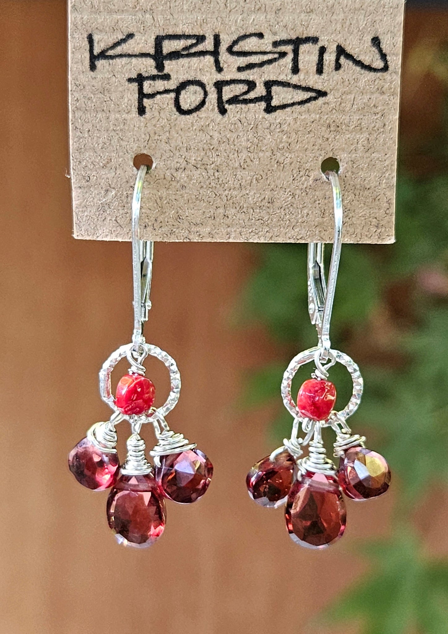 Garnet & Red Onyx Earrings ERD2023