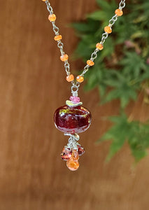 Garnet, Carnelian & Hessonite Necklace NRD5223
