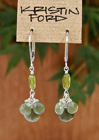 Vessuvianite & Chrysoberyl Earrings EGR2923