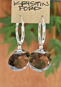 Smoky Quartz Hoop Earrings EBR1823