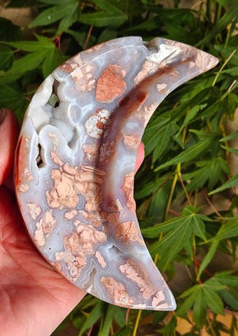 Cotton Candy Agate Moon Bowl
