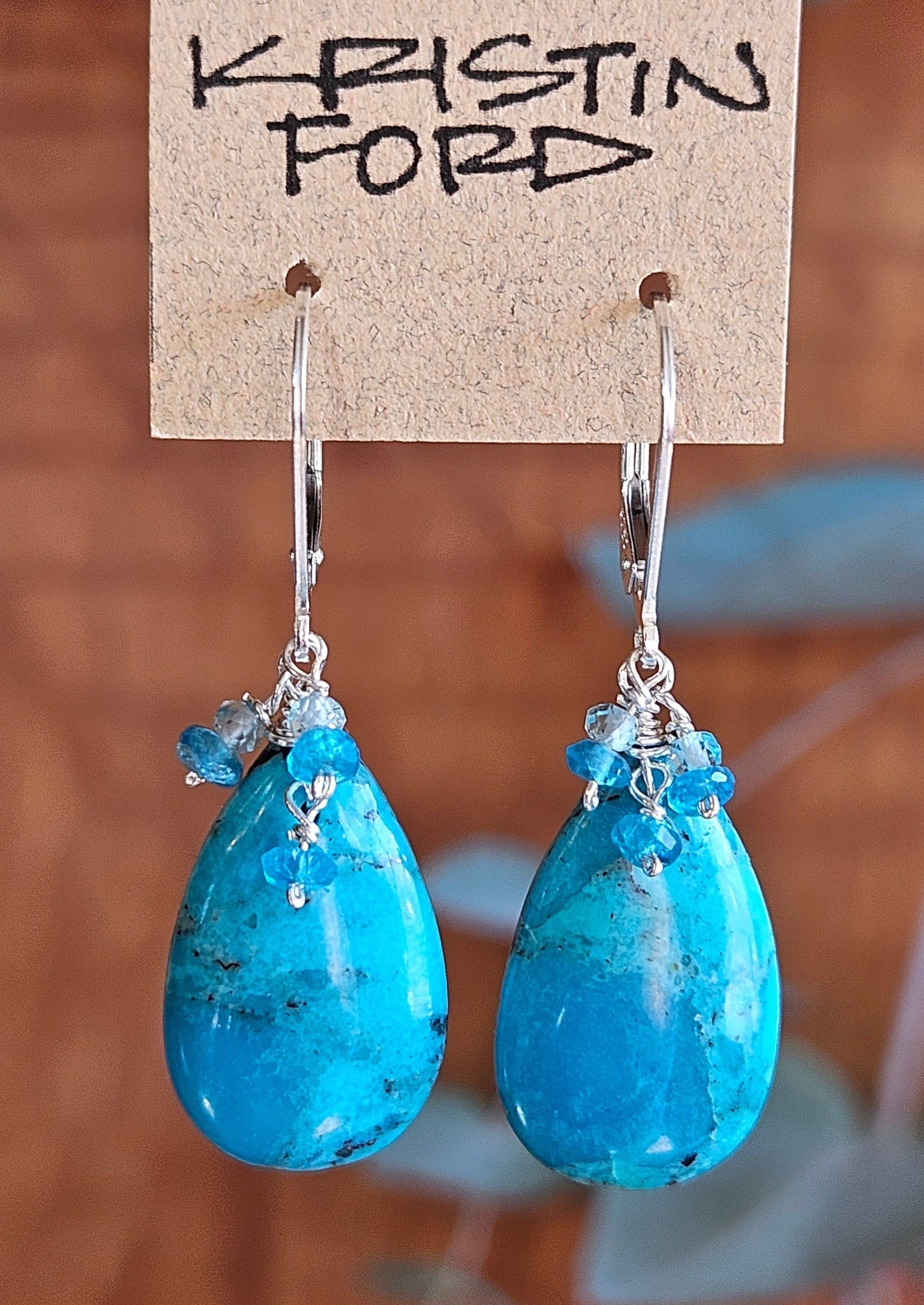 Turquoise & Apatite Earrings EBL6323
