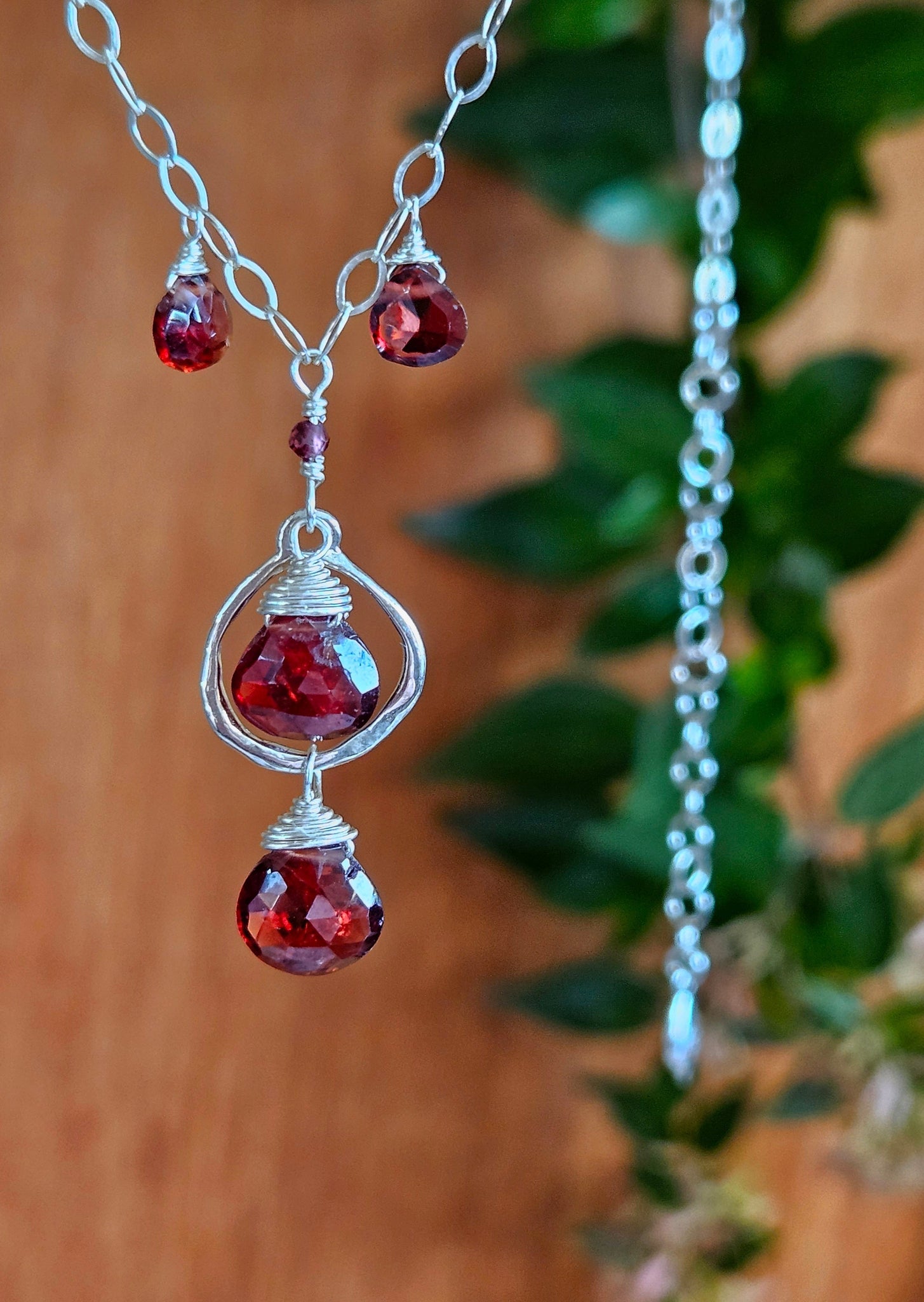 Garnet Briolette Necklace NRD5523