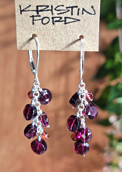 Cascading Garnet Earrings ERD5923