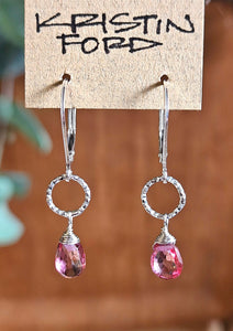 Pink Topaz Earrings ERD5823