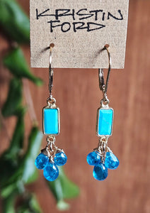 Turquoise & Neon Apatite Earrings EBL1324G