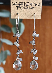 Labradorite & Quartz Crystal Earrings EWH2523