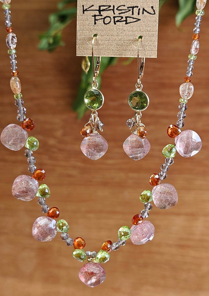 Strawberry Quartz Necklace NWH1524G