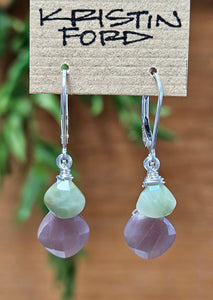 Chocolate Moonstone & Chrysoberyl Earrings  EBR0424