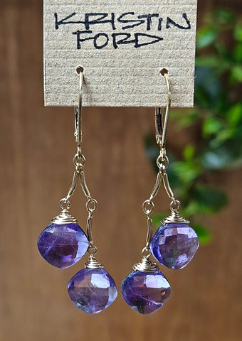 GF) Amethyst Cushion Earrings  EWH3524G