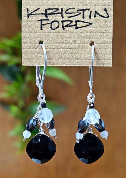 Black Andradite Garnet Earrings  EBK0924