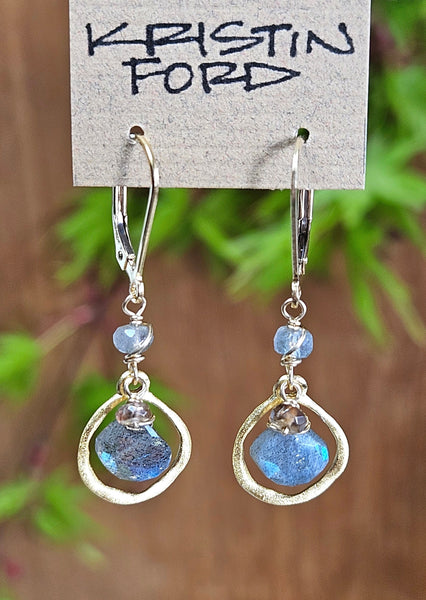 14k Gold Filled Labradorite Briolette Earrings EBK4014G