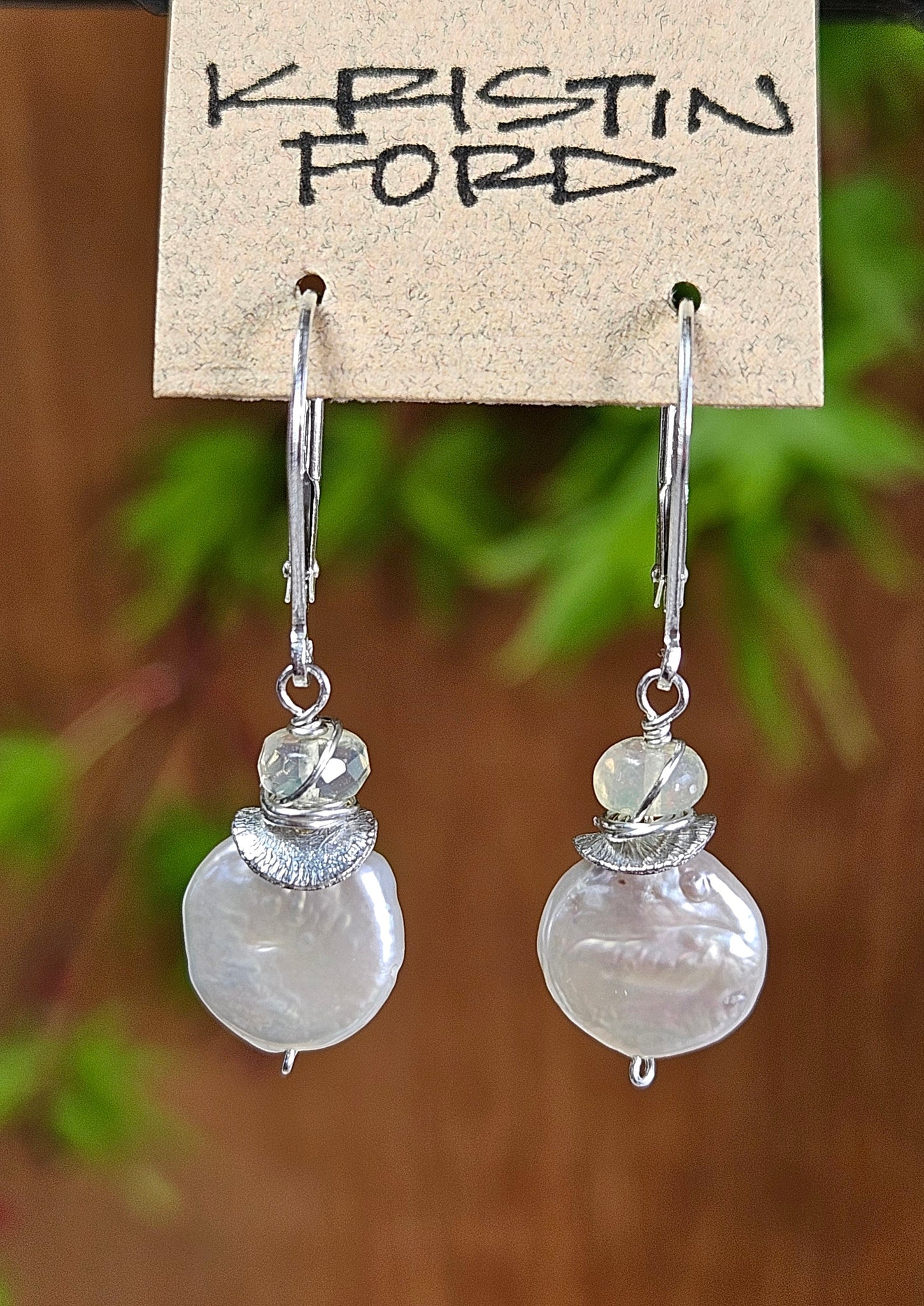 Fresh Water Pearl & Opal Earrings EWH2122