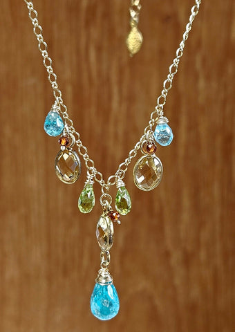 GF) Apatite, Citrine & Peridot Necklace  NBR0324G