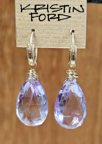 Jumbo Amethyst Earrings EBL0122G