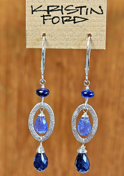Sapphire & Tanzanite Earrings EBL2923