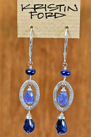 Sapphire & Tanzanite Earrings EBL2923