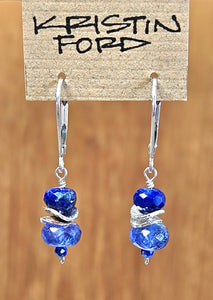 Tanzanite and Lapis Lazuli Earrings EBL3320