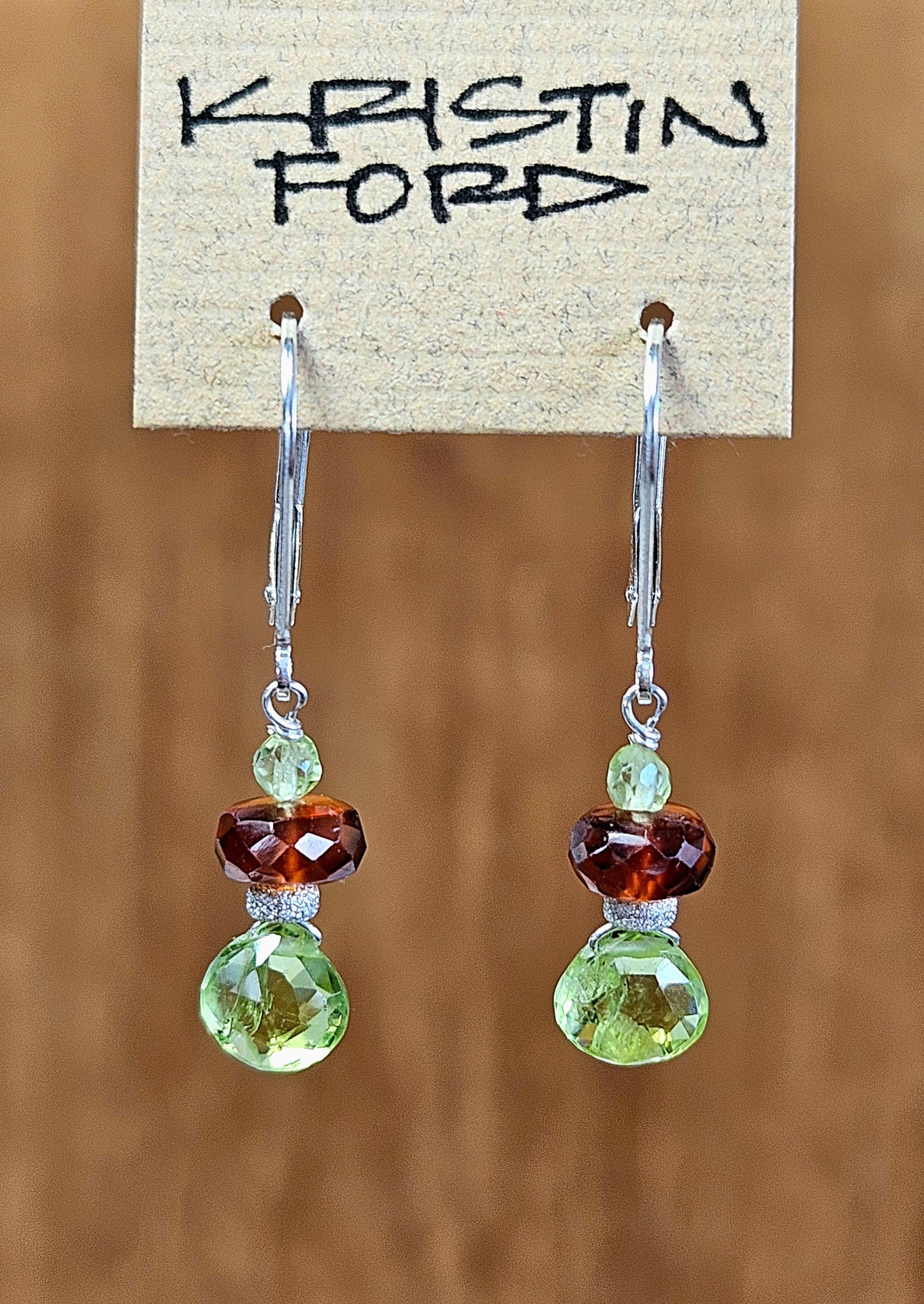 Peridot & Hessonite Earrings EGR0924