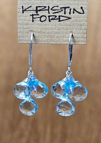 Blue Topaz Earrings  EBL3924