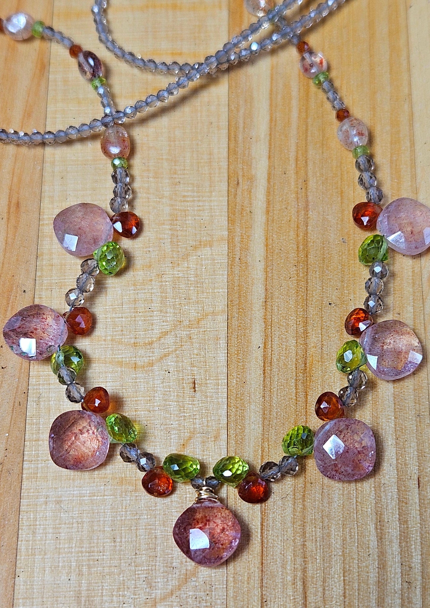 Strawberry Quartz Necklace NWH1524G