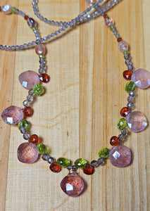 Strawberry Quartz Necklace NWH1524G