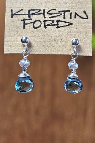 London Blue Topaz Post Earrings  EBL4323