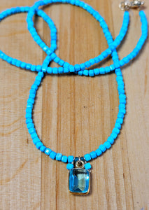 Blue Topaz & Turquoise Necklace NBL3724G