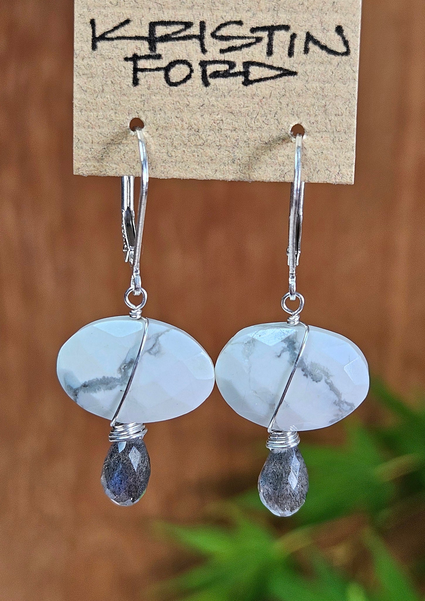 Howlite & Labradorite Earrings EWH1924