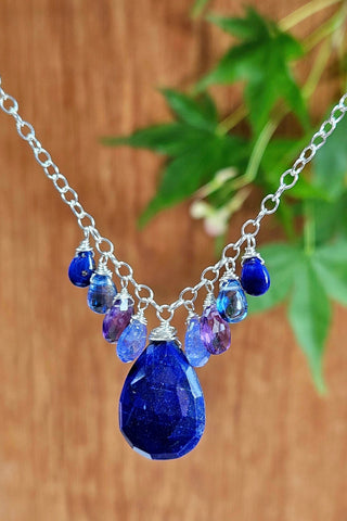 Lapis Lazuli, Tanzanite, Amethyst & Kyanite Necklace NWH2324