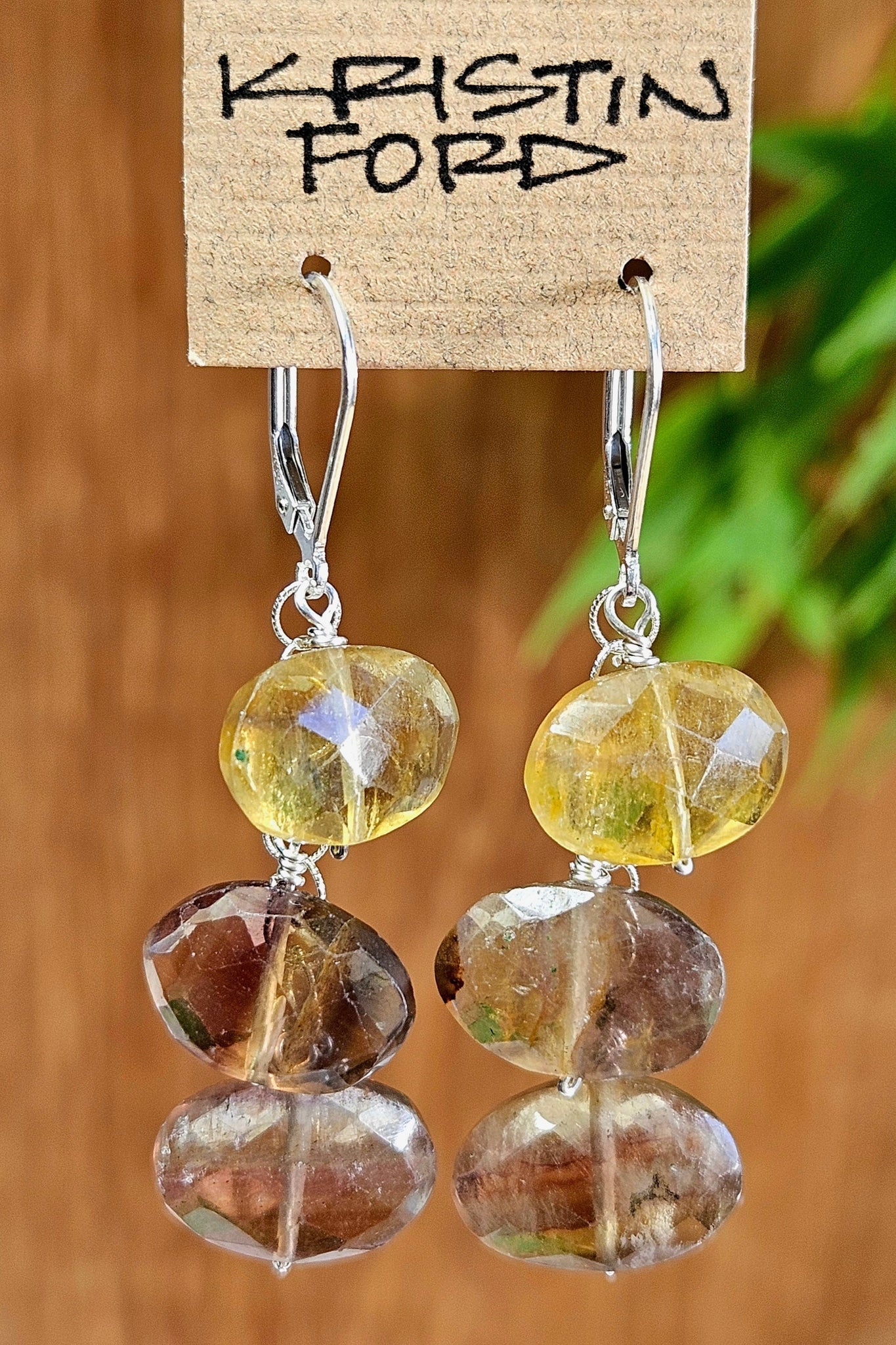 Golden Fluorite Earrings  EBR0824