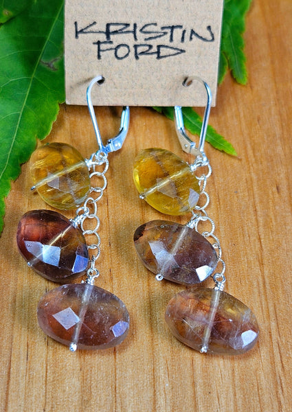 Golden Fluorite Earrings  EBR0824